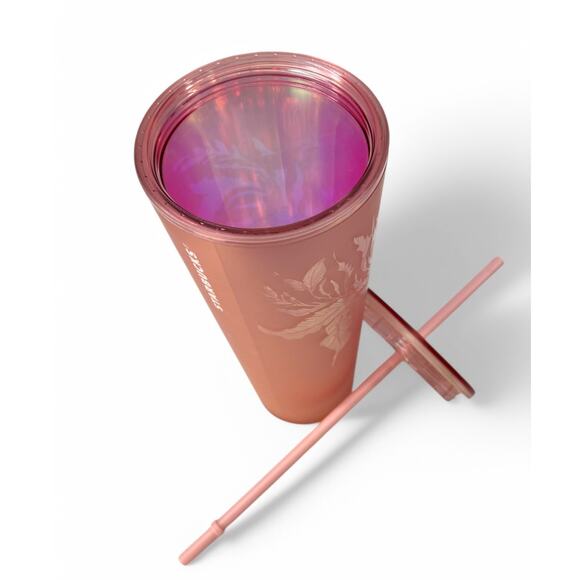 Starbucks 2022 Soft Touch Siren Rose Gold Mermaid Copper Pink 24oz Venti Tumbler - Picture 3 of 5